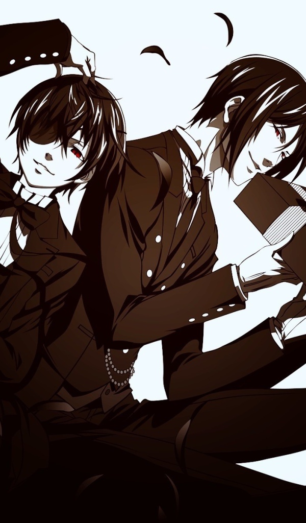 Черно белые герои аниме Тёмный дворецкий