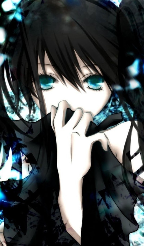 Голубоглазая девушка аниме Black Rock Shooter