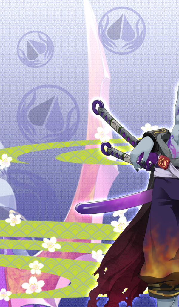 Синий парень из аниме Onigirl