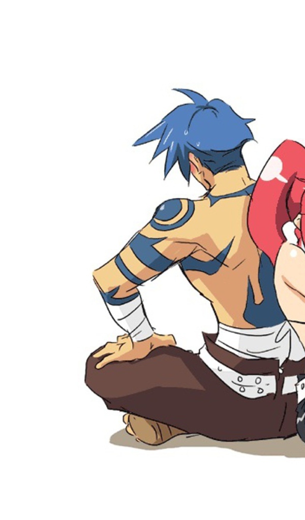 Парень и девушка из аниме Гуррен-Лаганн