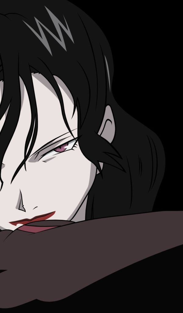 Брюнетка из аниме Стальной алхимик