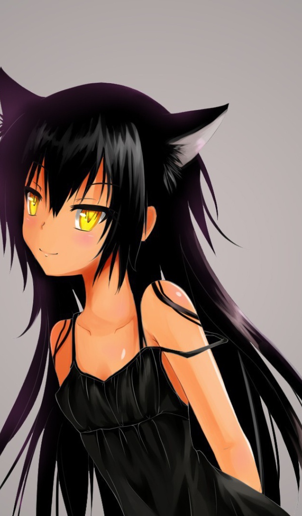 Брюнетка кошка в аниме Любовь и прочие неприятности