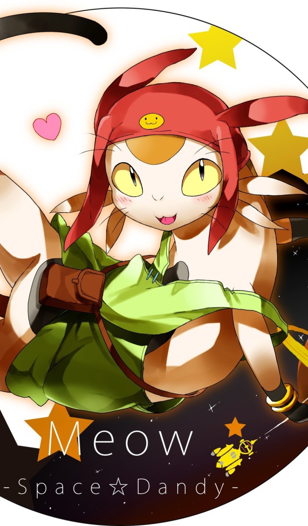 Милый кот из аниме Космический Денди