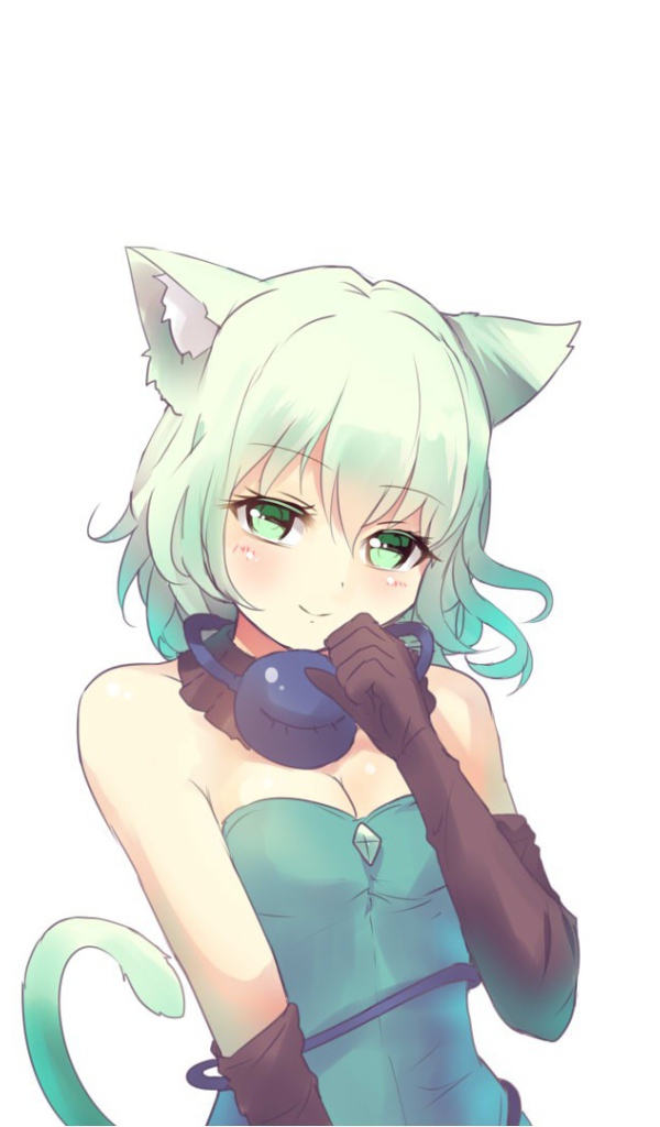 Милая кошка аниме девушка