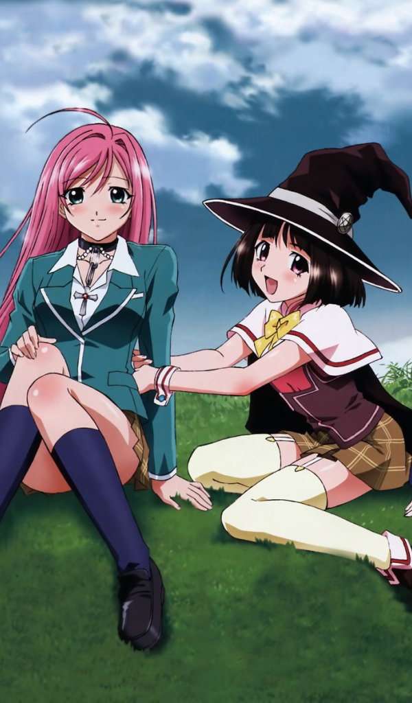 Девушки подружки в аниме Крестик + Вампир