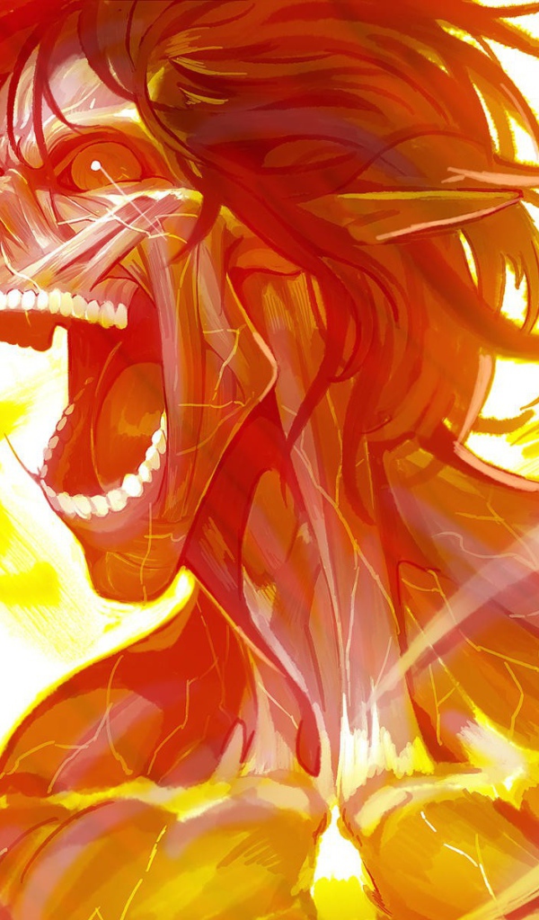 Огненный персонаж аниме Shingeki no Kyojin