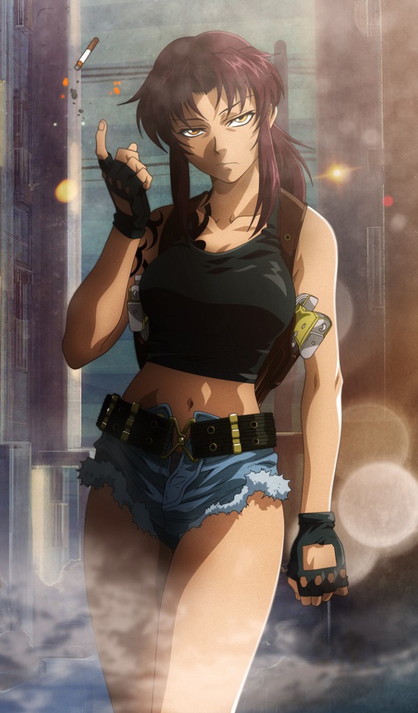 Девушка из аниме Пираты «Чёрной лагуны»