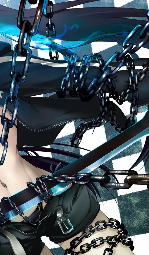 Девушка в цепях, аниме Black Rock Shooter