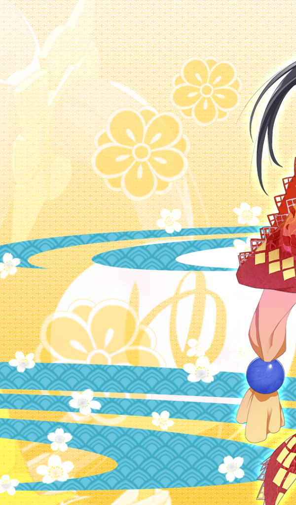 Девушка в традиционной одежде в аниме Onigirl