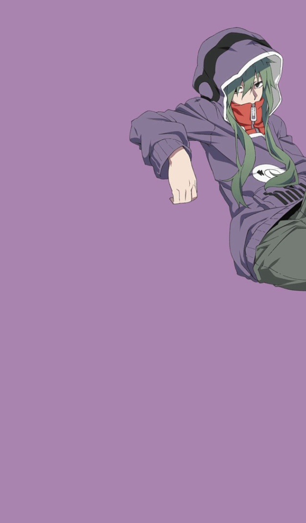 Девушка на фиолетовом фоне, аниме Kagerou Project