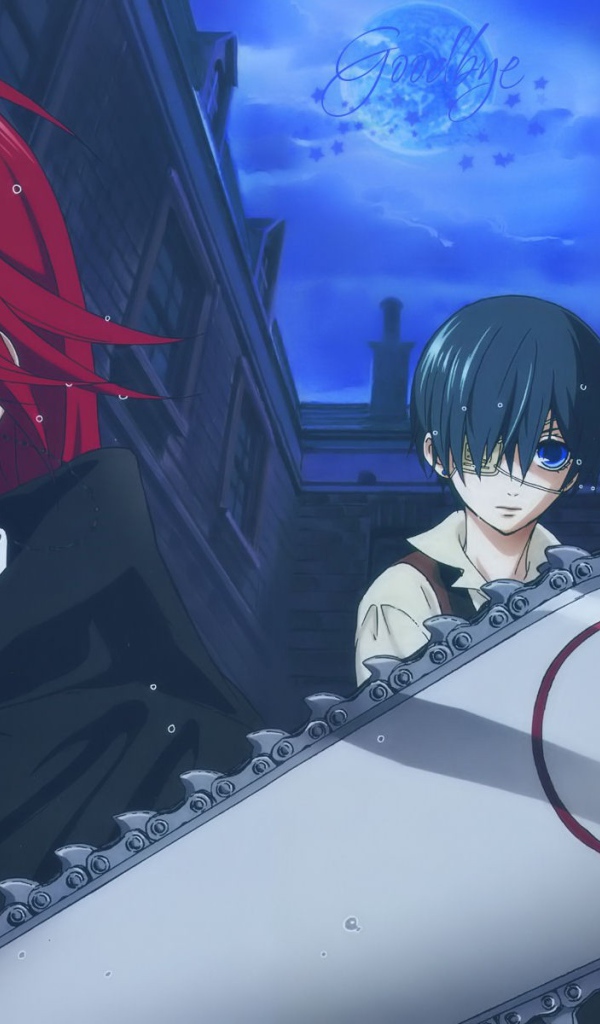 Девушка с цепной пилой из аниме Тёмный дворецкий