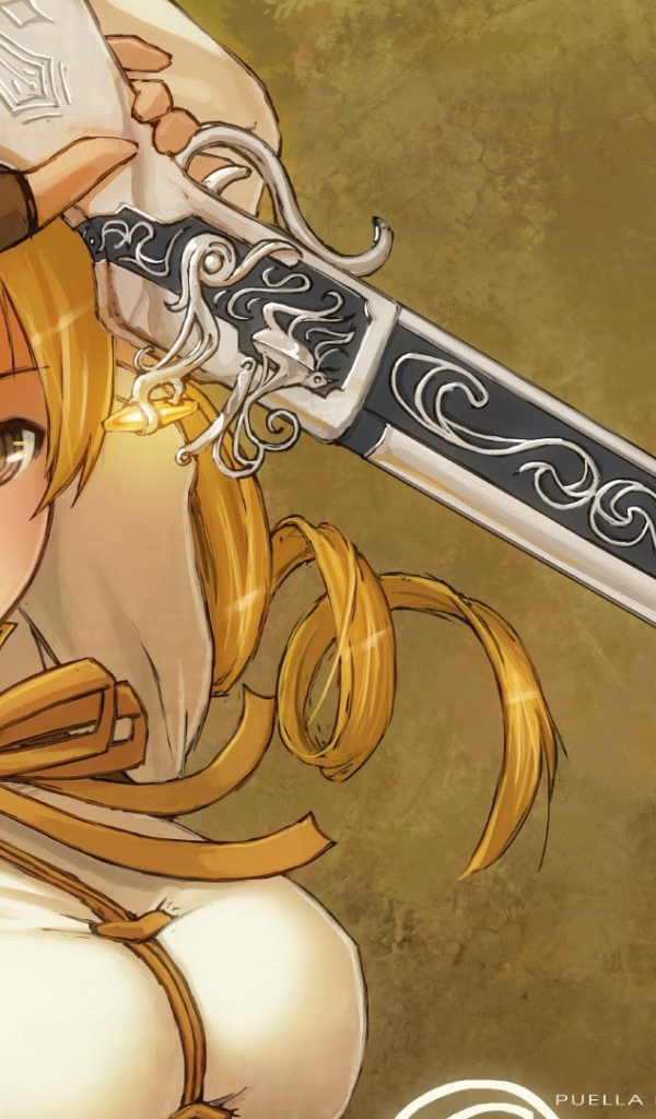 Девушка с мечом, аниме Девочка-волшебница Мадока