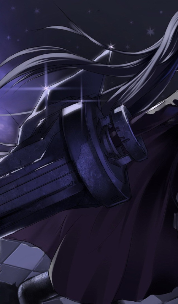 Девушка с большим оружием в аниме Black Rock Shooter