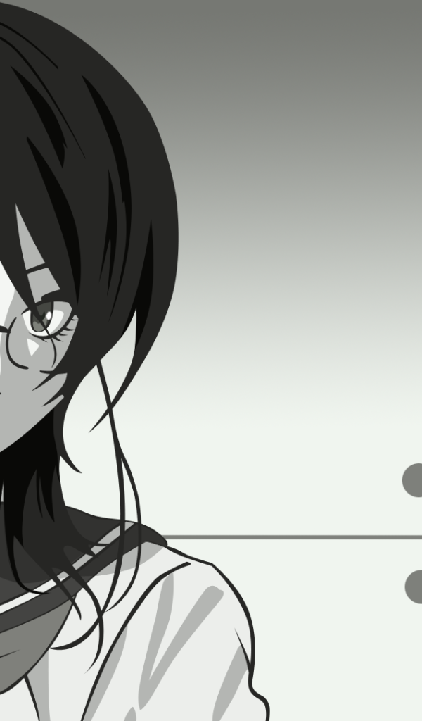 Девушка в очках в аниме Sayonara Zetsubou Sensei