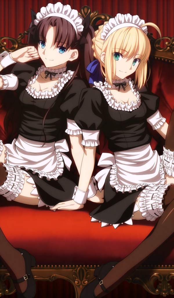 Девушки горничные в аниме Ночь прибытия