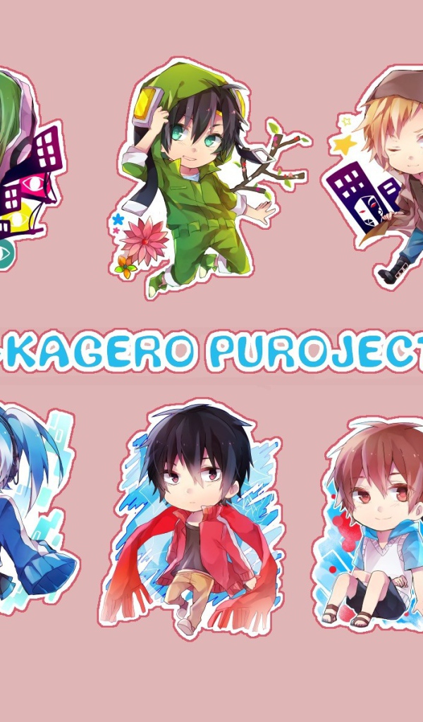 Девушки вокалоиды из аниме Kagerou Project