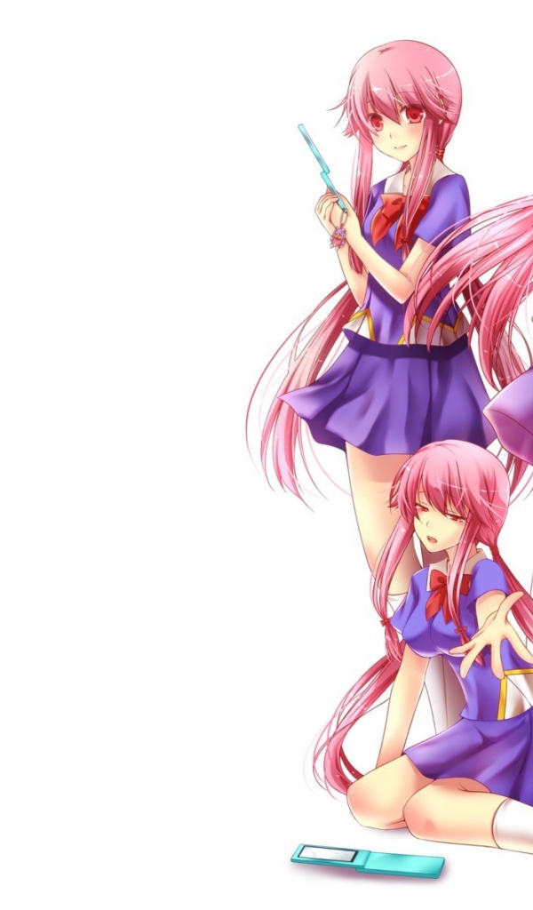 Девушки на белом фоне, аниме Яндере