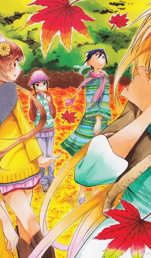 Девушки гуляют в саду, аниме Притворная любовь