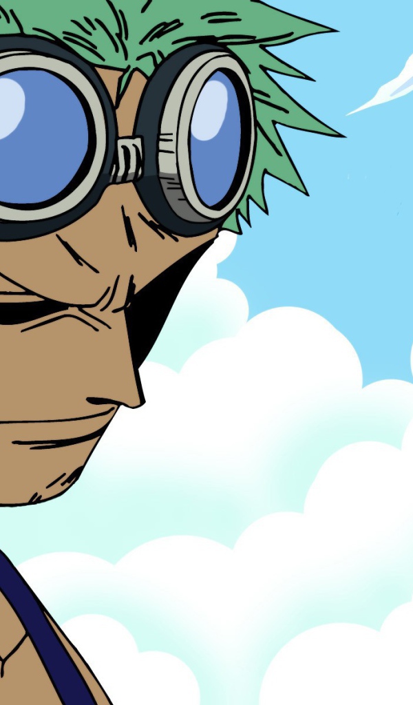 Зеленоволосый персонаж аниме Большой куш в очках