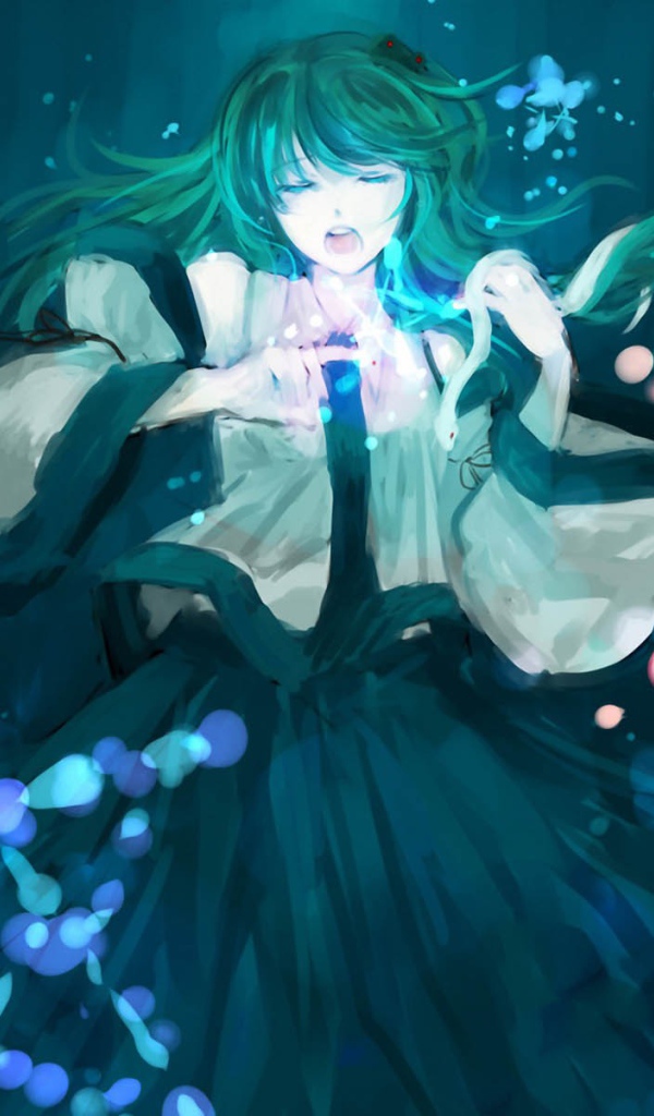 Зеленоволосая ведьма в аниме Touhou Project