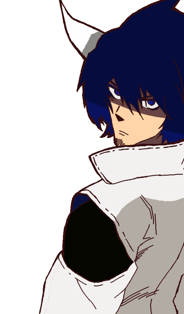 Герой аниме Akame ga Kill с рогами