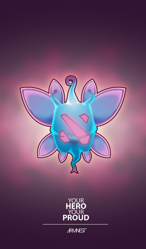 Герой аниме, фиолетовый фон