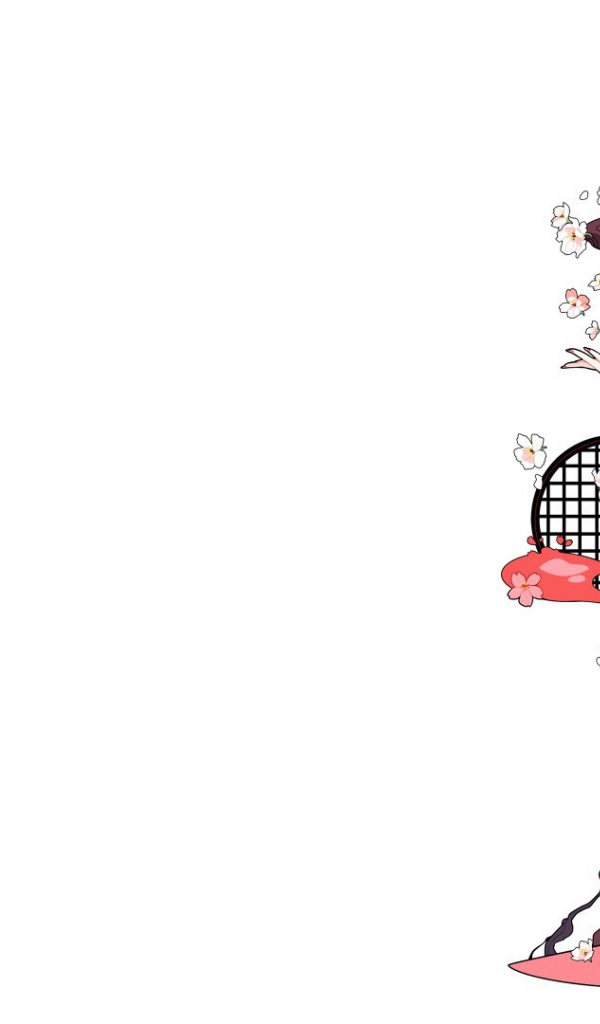 Девушка в японском наряде, аниме Saigyouji Yuyuko