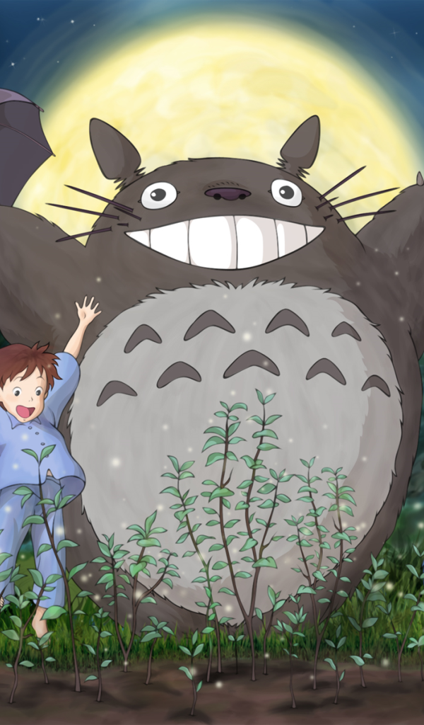 Радостные герои аниме Мой сосед Тоторо