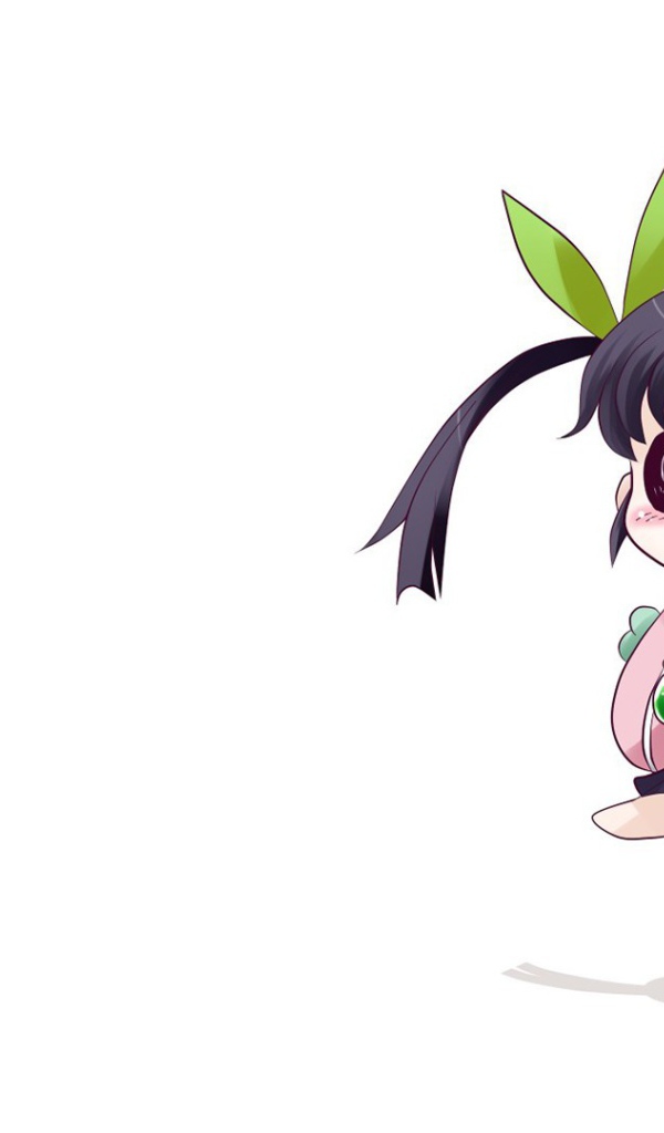 Маленькая девочка аниме с портфелем