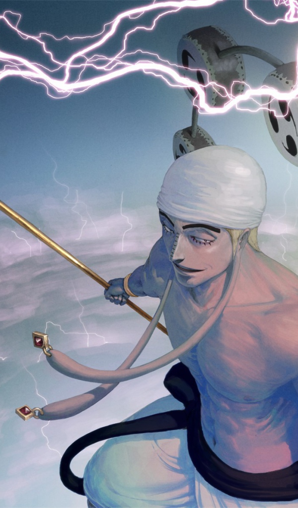 Властитель молний Энель из аниме Большой куш