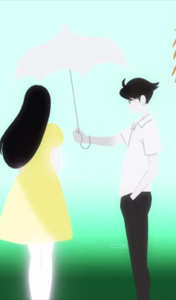 Парень и девушка в аниме The Tatami Galaxy