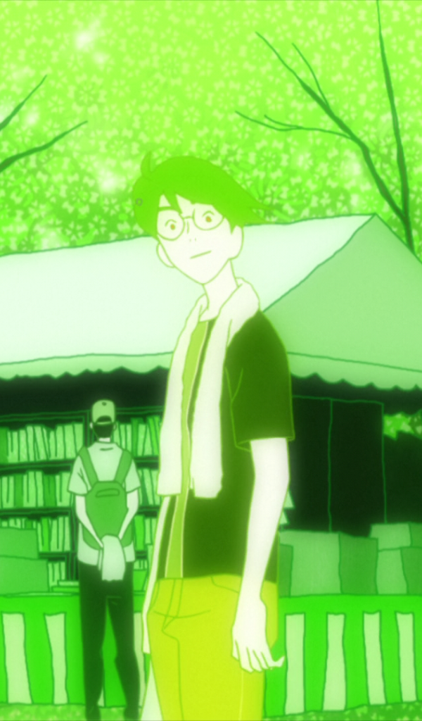 Парень из аниме Сказ о четырех с половиной татами