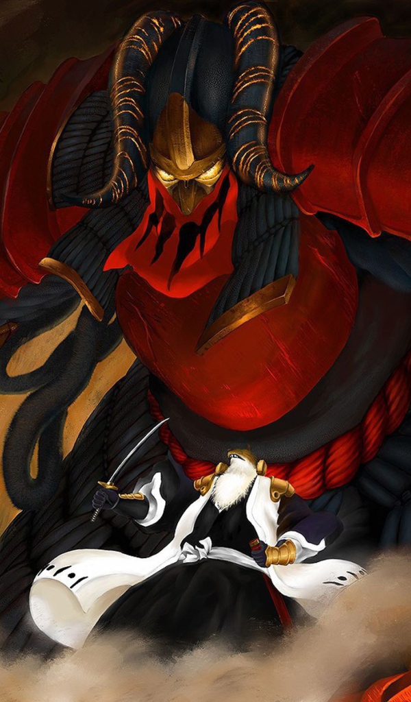 Монстр с рогами из аниме Bleach