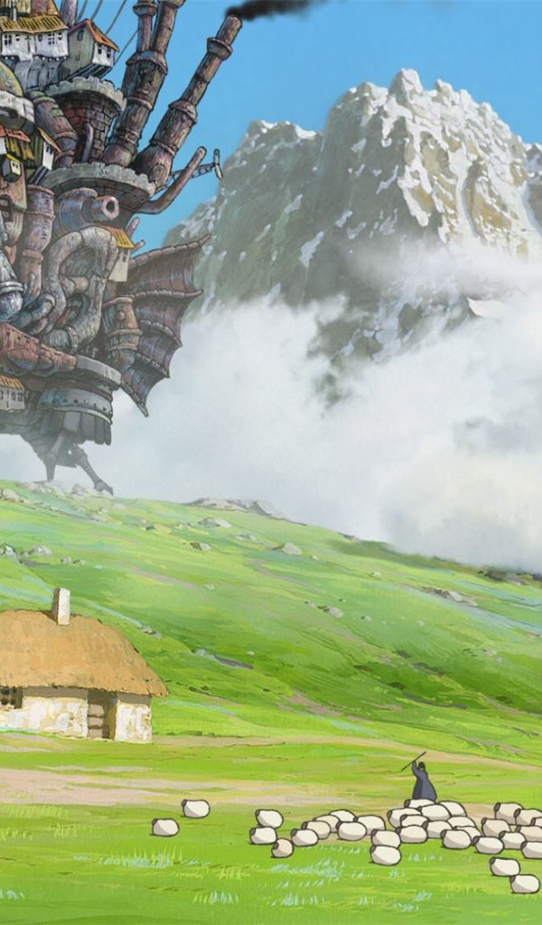 Горная деревушка в аниме Ходячий замок