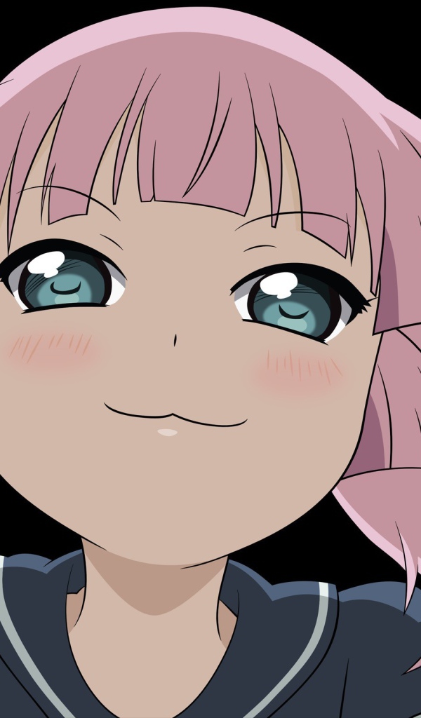 Довольная девушка из аниме Юру юри