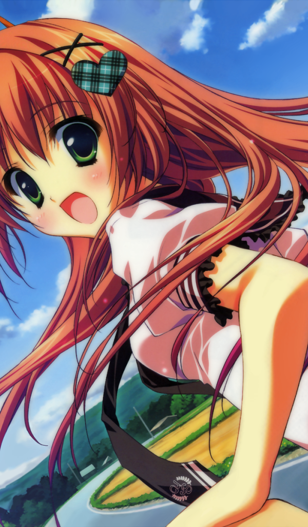 Рыжая девушка из аниме Мост в звездное небо