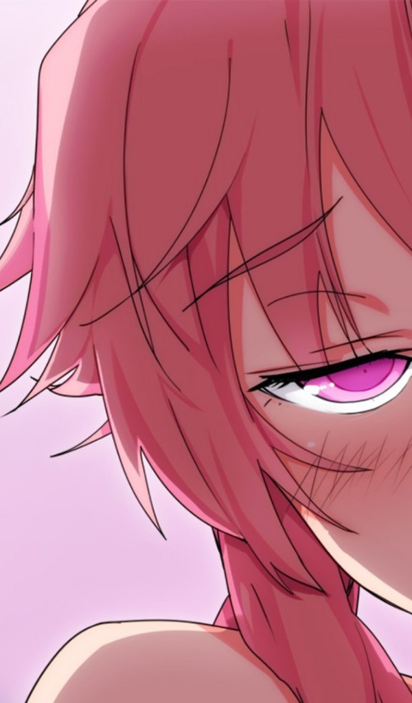 Красноволосая девушка аниме Яндере