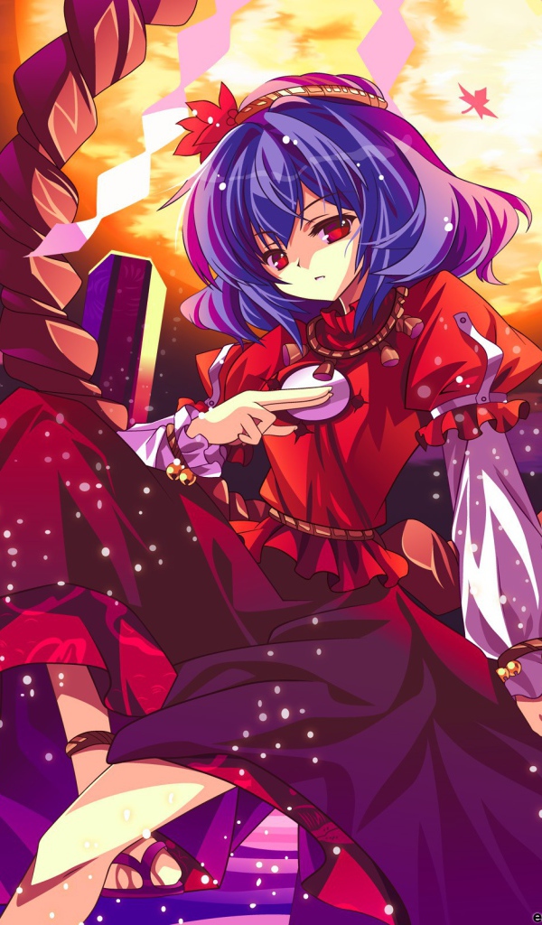 Грустная девушка аниме Yasaka Kanako