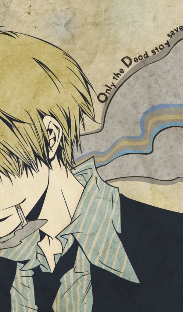 Санджи курит и думает, аниме Большой куш