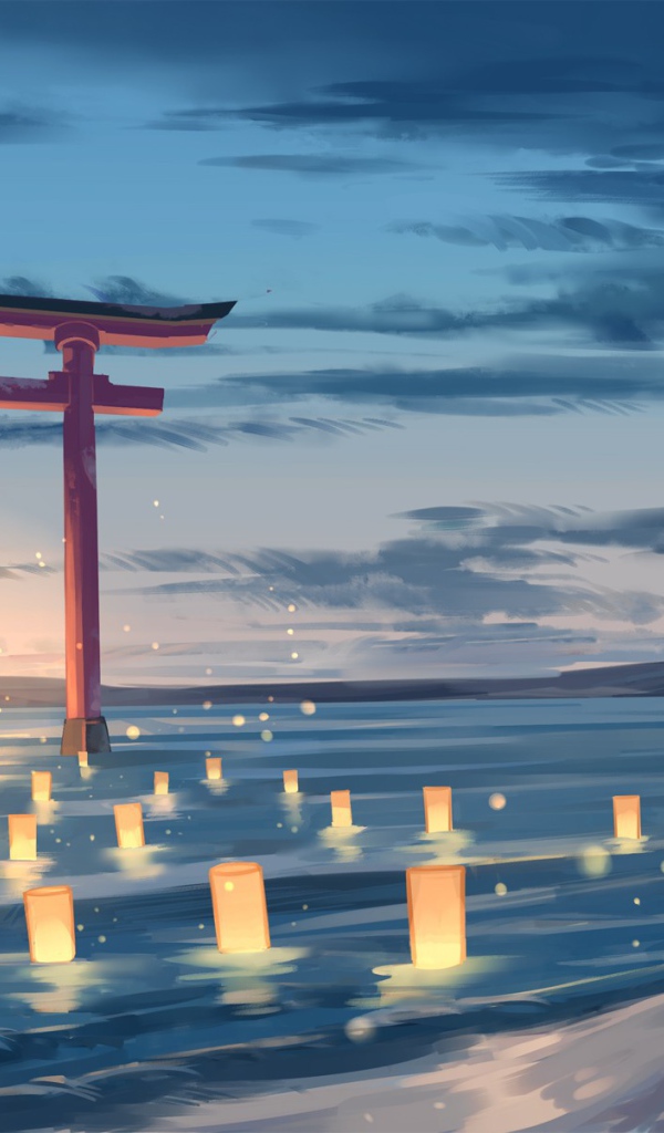 Девушка поклоняется богине Сувако Мория, аниме