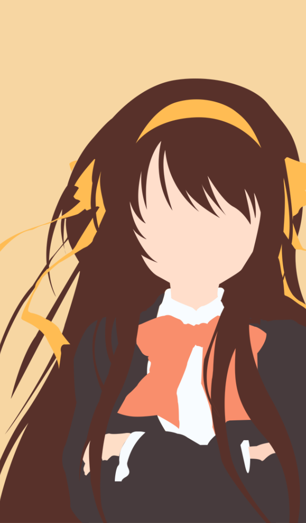 Силуэт аниме девушки Харухи Судзумия