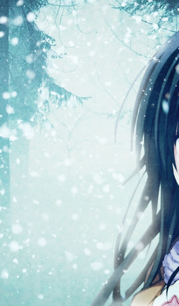 Снегопад в аниме Любовь и прочие неприятности