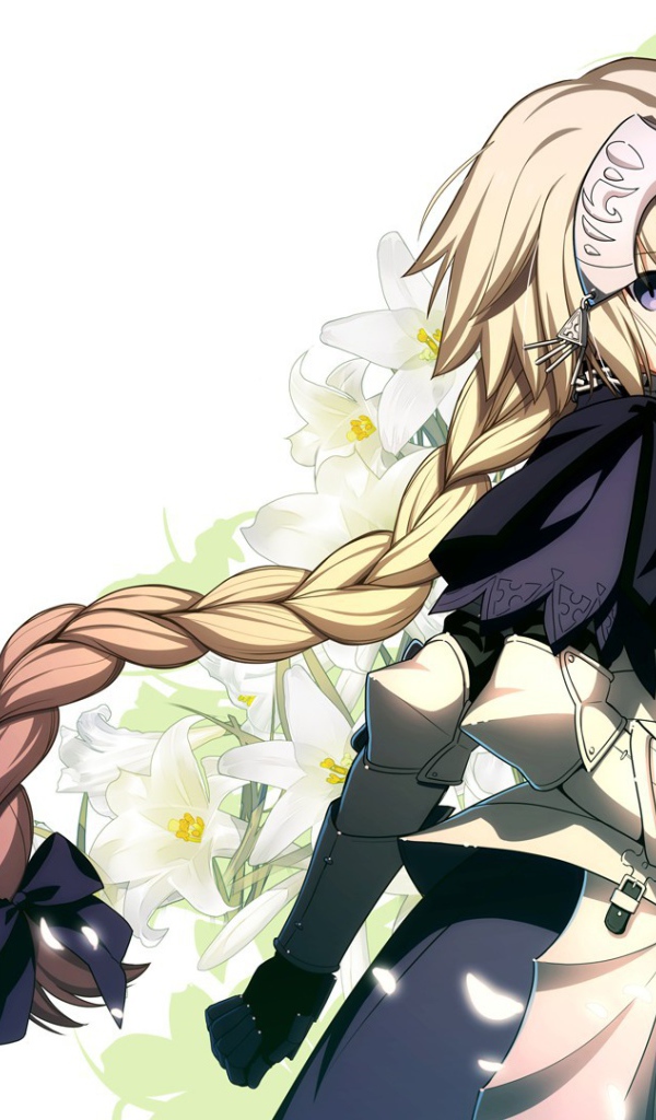 Коса на голове девушки аниме Ночь прибытия