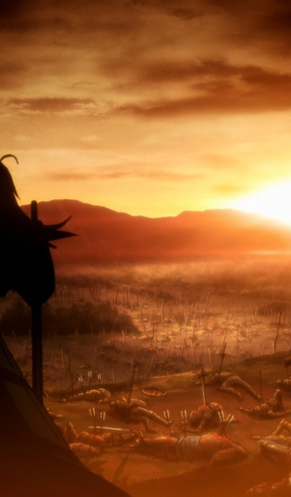 Закат после боя в аниме Fate-Zero