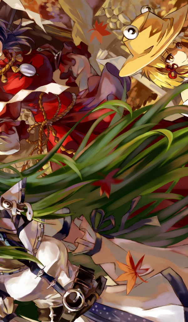 Зеленоволосая Сувако Мория из аниме