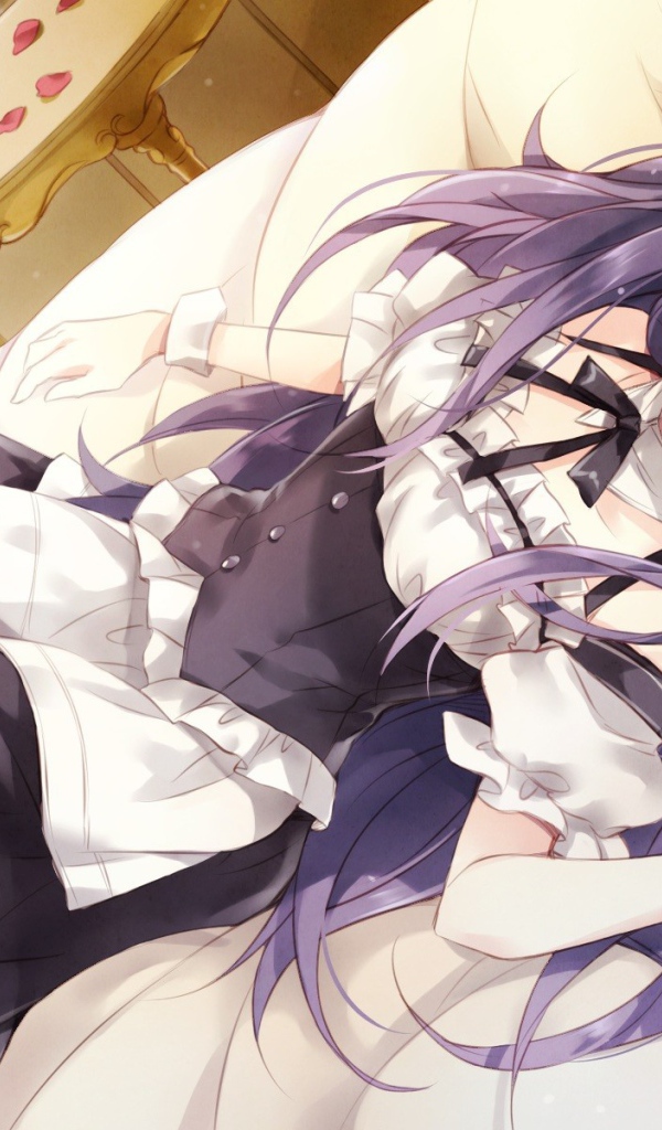 Милая девочка аниме Связанные небом