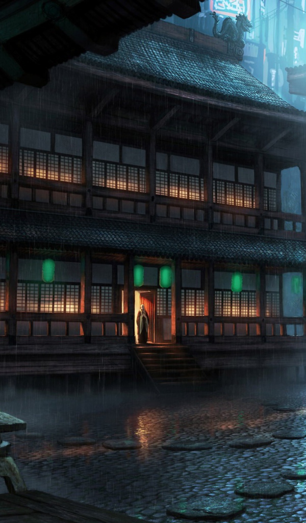 Архитектура города в манге аниме