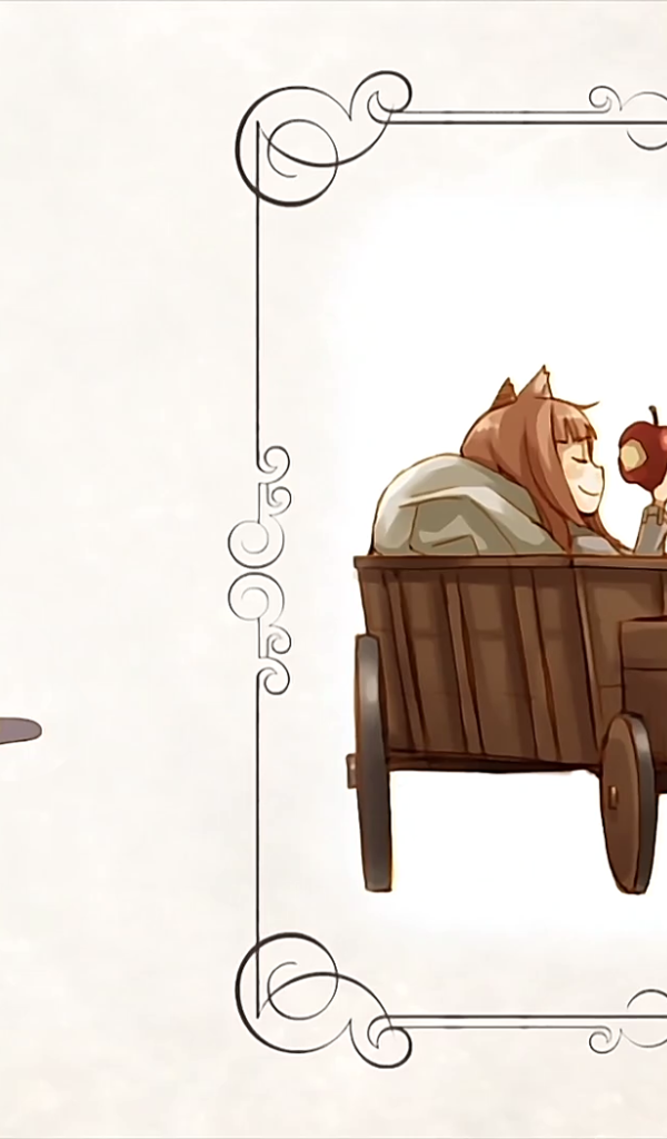 Телега в аниме Волчица и пряности