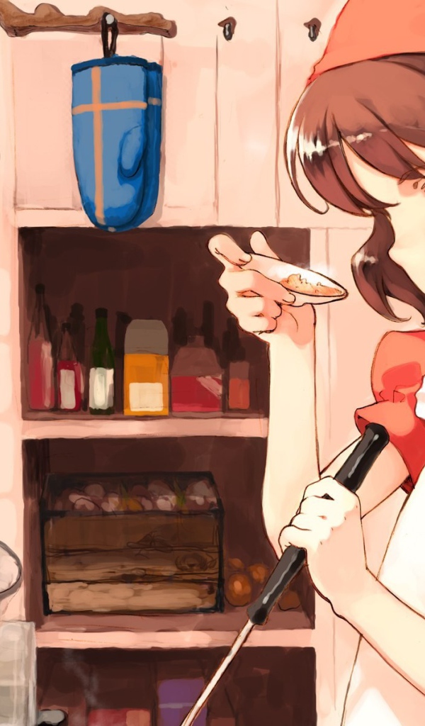 Повар на кухне в аниме Quartett!