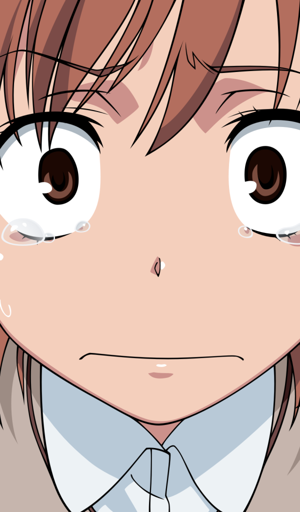 Испуганная девушка из аниме To Aru Kagaku no Railgun